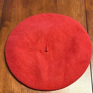 Lord & Taylor Red Wool Beret
